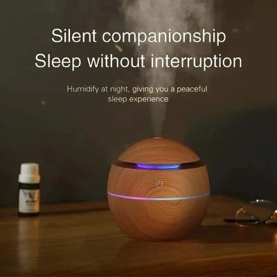 USB Ultrasonic Cool Mist Sprayer Essential Oil Fragrance Mini Home Wood Grain Air Humidifier Electric Air Aroma Diffuser