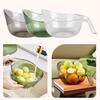 Drain Rice Basket Transparent Food-Grade Plastic Rice Vegetables Fruits Washing Basket with Ergonomic Handle Easy Lift Rice Washer