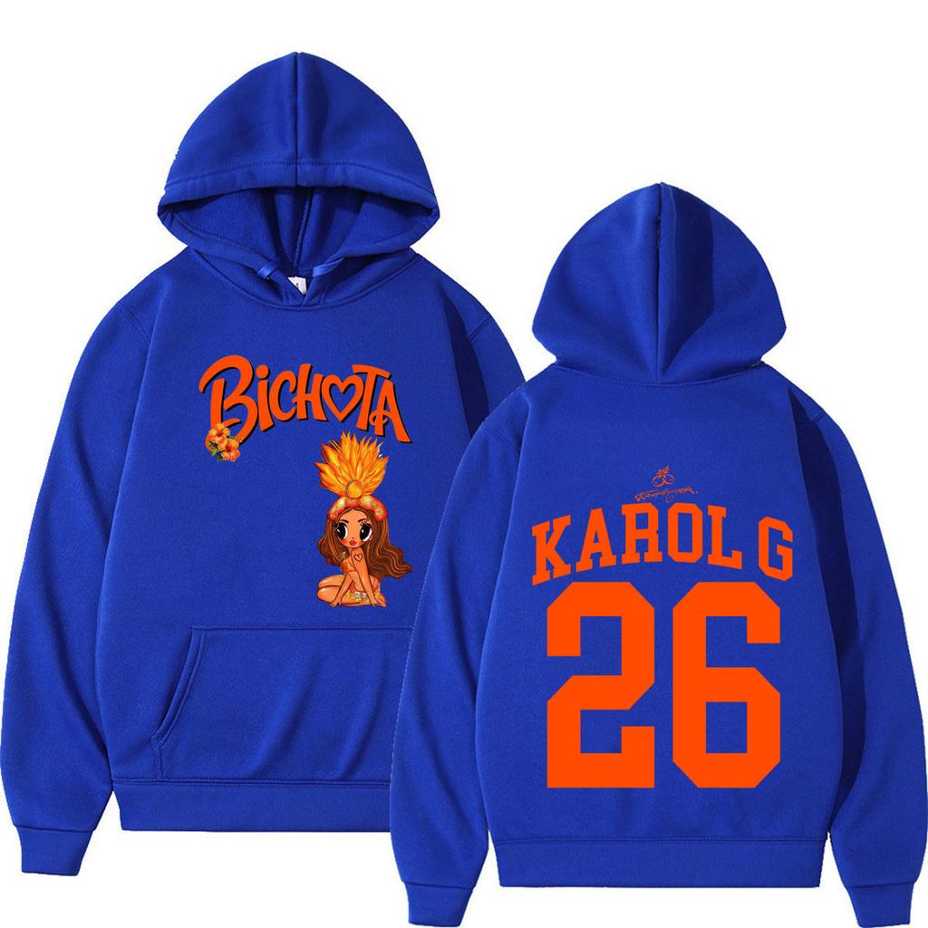 Karol G Tropicoqueta Tour Album 2026 Print Hoodie Herren Damen Mode Pullover Winter Langarm Hohe Qualität Herren Sweatshirts