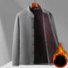 Giacca con colletto alla coreana da uomo Modelli Primavera e Autunno Colore Unico Casual da Lavoro Ampia Giacca da Papà Giacca Uomo