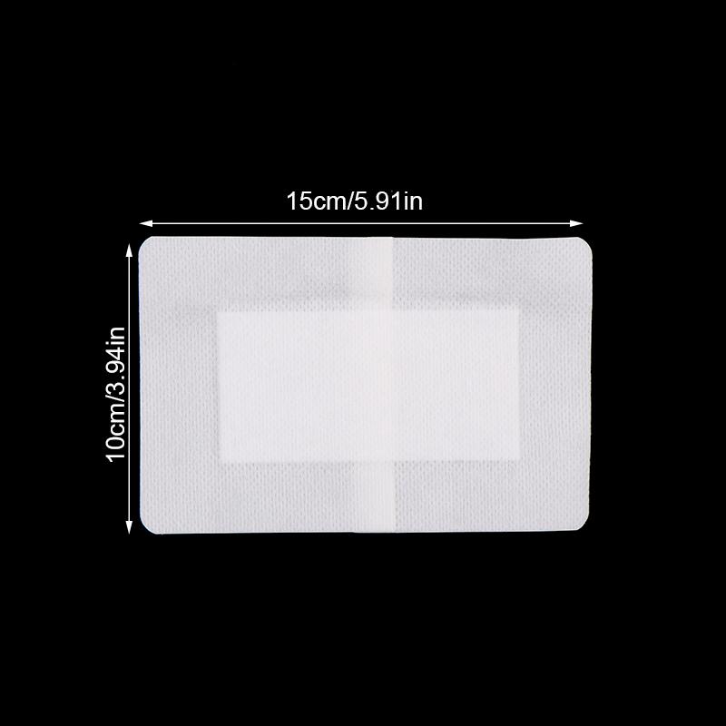 10Pcs Breathable Edge Gauze Pads Soft Non-woven Self-adhesive Wound Dressings with Elastic Tape for Outdoor Use