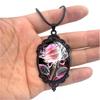 Elegante Kordelplattierte Rose Anhänger Halskette Tragbar Besondere Geschenke für Sie zu besonderen Anlässen und Feiern
