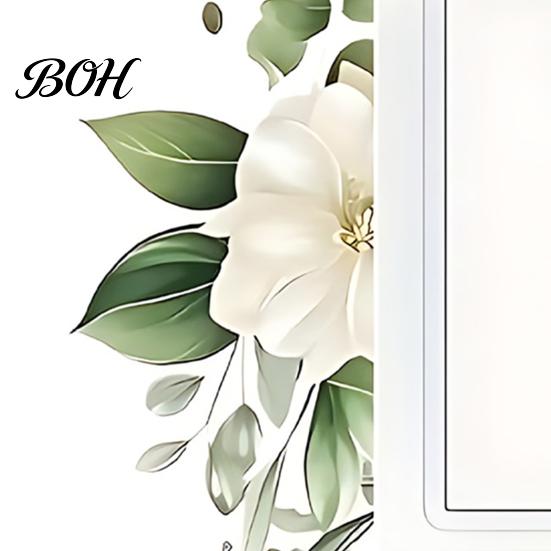 Switch Decal Removable Plants Flower Sticker, Decorative Green Leaf Floral Bunny Light Paint Safe Sticker Socket Decal, DIY Art Murals for Kids Girls