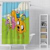 Tenda da Doccia Impermeabile Tessuto in Poliestere Pittura Colorata Tende da Bagno Adventure Time Decorazione Bagno di Casa Tenda con Ganci
