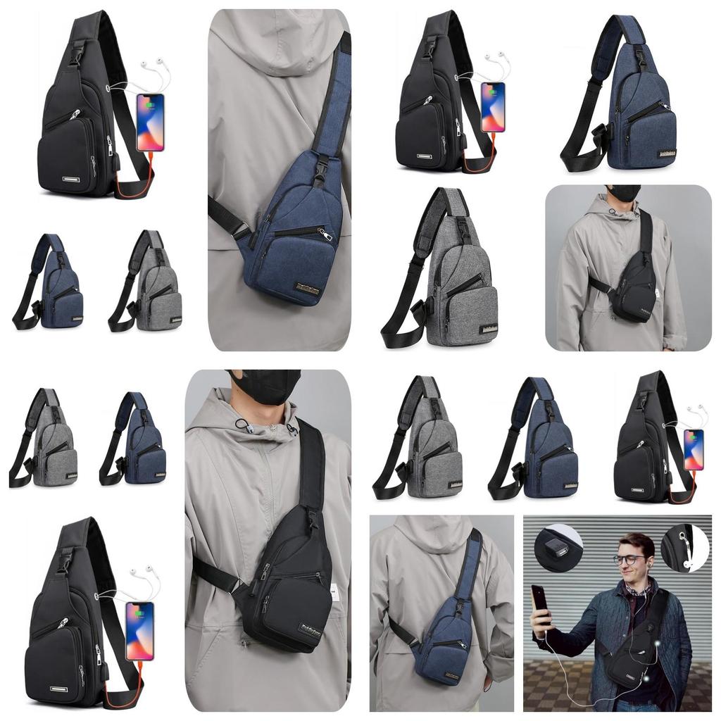 New Arrival Men's Chest Bag Stylish And Lightweight Suitable For Casual Travel Waterproof Canvas Material