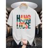 European Size HANG LOOSE Men'S Short-Sleeve T-Shirts for Summer, Stylish And Trendy Printed Shirts for Men, Casual Round Neck Tops Suitable for Male