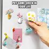 Small Fridge Magnet Decoration Mini Ceramic Vase Micro Landscape Ornament fridge cute magnets place flower arrangements