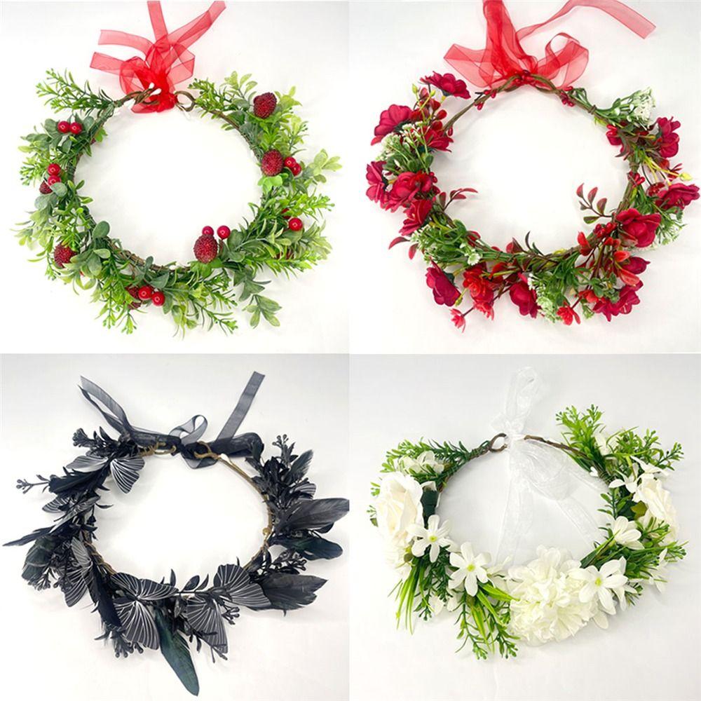 

Сказочный венок из подсолнухов, лесные аксессуары для волос, винтажная гирлянда, головной убор для Хэллоуина, косплея HH116-7