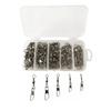 160PCS with Safety Snap Fishing Barrel Swivel Fishing Line Connector  Saltwater Fishing