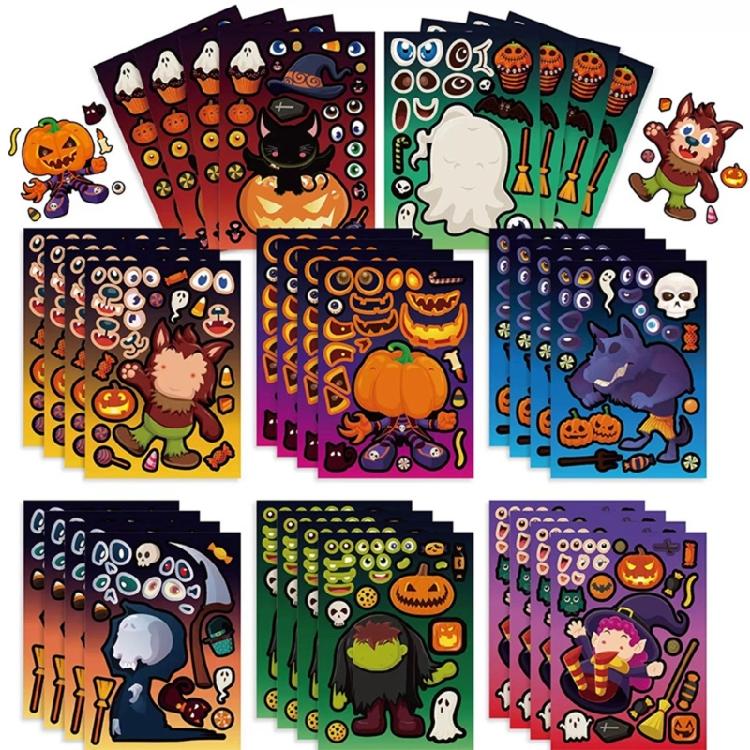 8/16/24/32 Pcs Pumpkins Stickers Halloween Stickers Halloween Window Sticker Self-Adhesive Stickers for Door Window