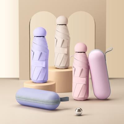 Nový kapslový deštník Sunny and Rainy Dualuse Dešťová ochrana proti slunci Venkovní cestovní přenosný mini deštník