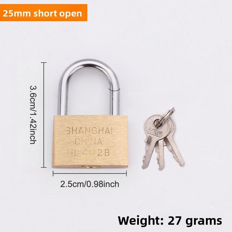 Padlock Copper Padlock Small Lock Head Long Beam Head Open Lock Door Lock Warehouse Lock