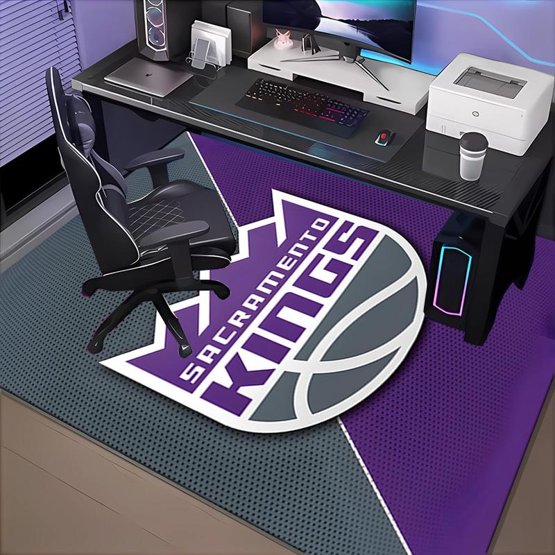 Sacramento Basketball Logo Rug Office Carpet Non-Slip Mat, Chair Rug Floor Covering for Gaming, Bedroom, Living Room , Home Decor Christmas Gift