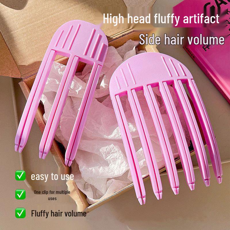 High Crown Styling Comb: Hair Root Volumizer & Geometric Padding Clip