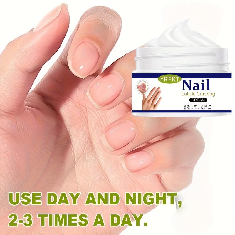 Natural nail care cream, gentle and moisturizing, used for nail care to prevent dryness. Physical exfoliation