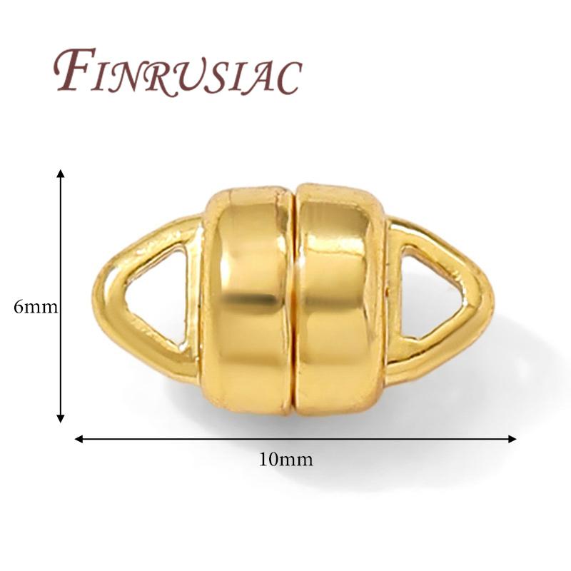 

6x10mm 18K Gold Plated Magnetic Clasps For Jewelry,Connectors Clasps For Bracelets Necklaces Making Accessories,Magnet Clasp 2 pieces