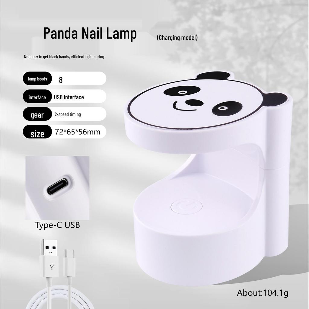 Rechargeable Panda Cube Mini Nail Lamp for Quick Gel Polish Curing