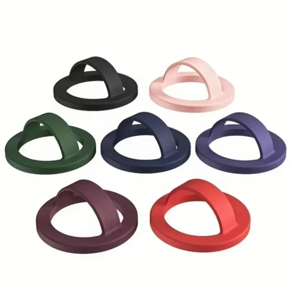 Magnetic Ring Clips - Silicone Material, 360° Rotating Magnetic Ring Holder Stand,Universal Finger Grip with Strong Attraction