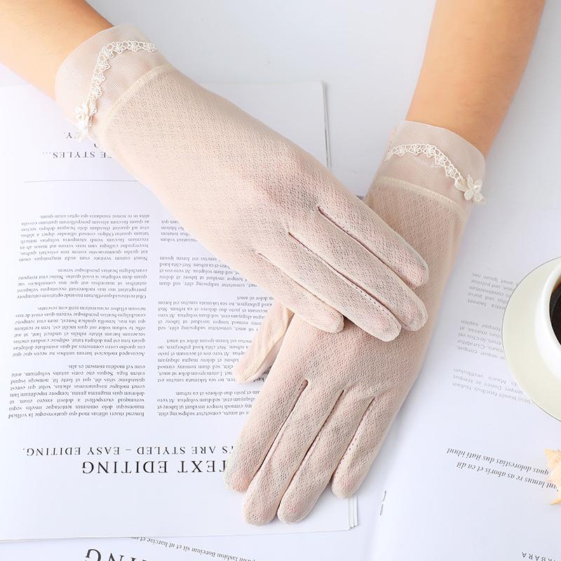 Women's Touchscreen Elastic Summer Cycling Gloves - Anti-UV, Thin, Ice Silk, Sun Protection