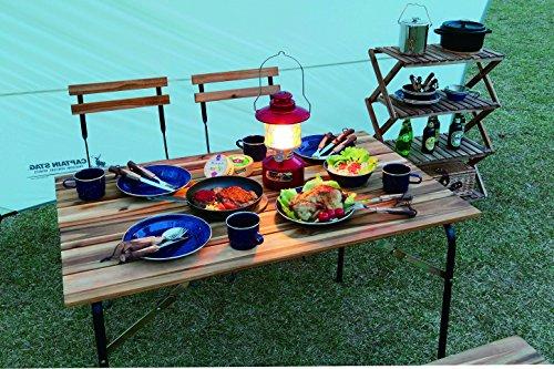 Captain Stag (CAPTAIN STAG) Camping Lantern Light, Twin Light, LED Lantern with Stained Glass-Style Sheet, Red, UK-4032