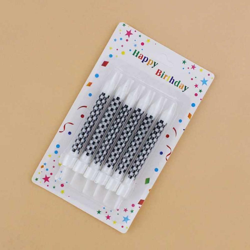 13 Pcs Racing Cars Themed Birthday Candles 12DoubleWhite Race NumberCheckered Candle Cake Topper for Racing Car Party