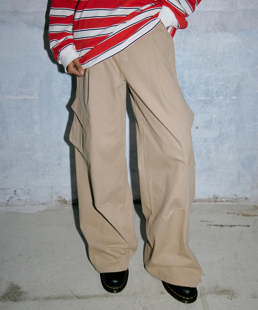 WAARFORWOMAN W1122 Cargo Wide Pants (2 Colors)