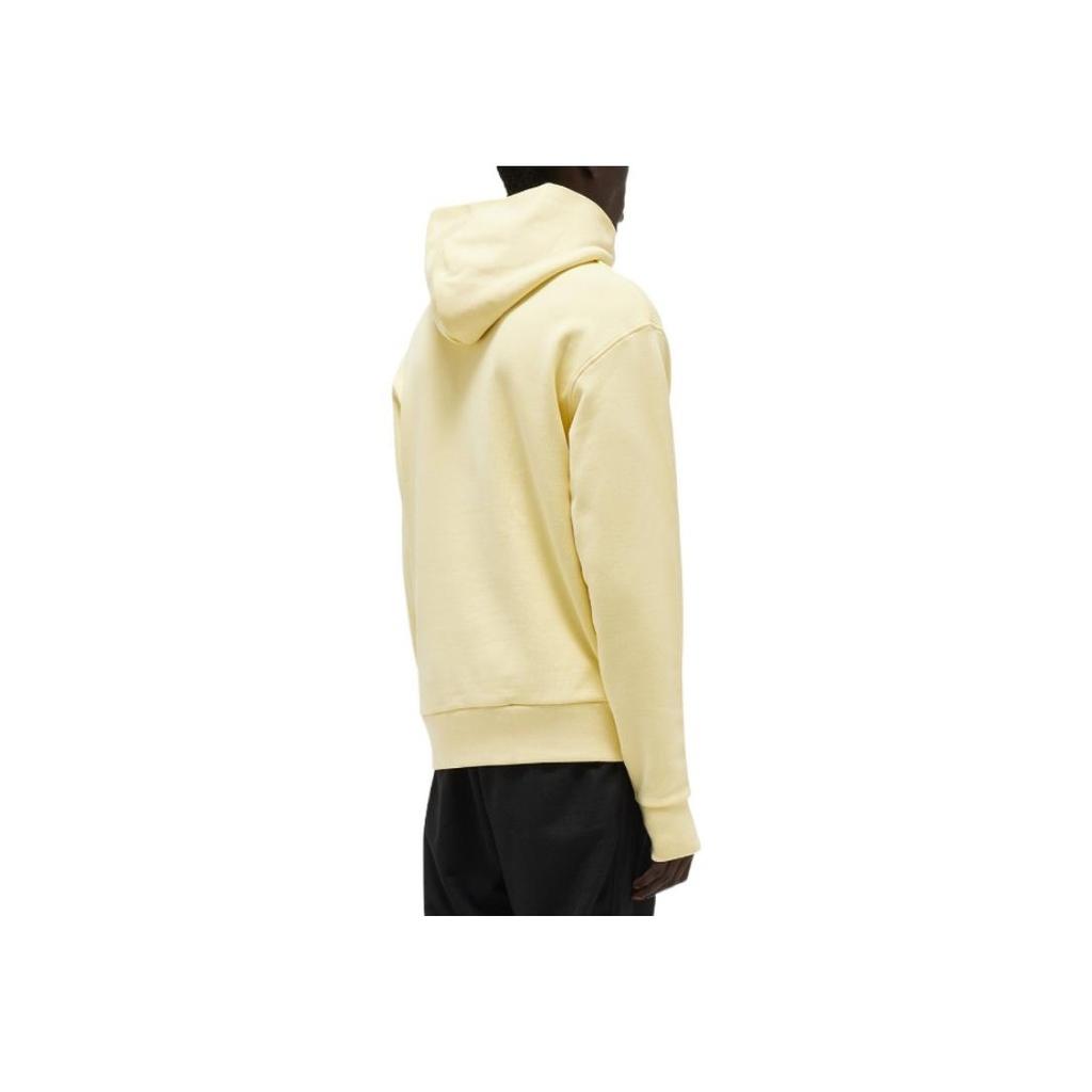 Adidas Originals Trefoil X Pharrell Williams Solid Letter Logo Print Hoodie Unisex Tops Yellow H46993