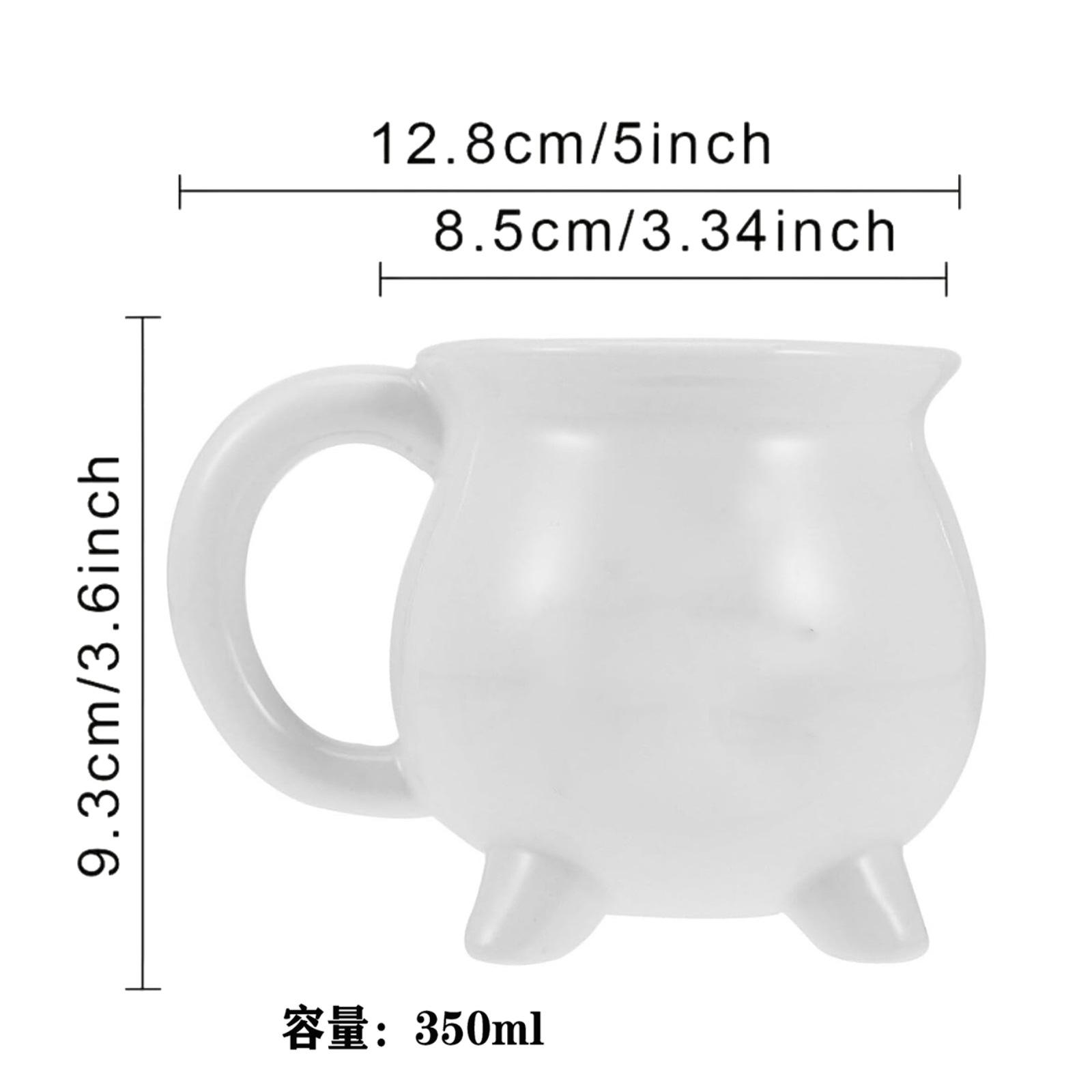 

Novelty Halloween Witch Cup Ceramic Mug Internet Celebrity Magic Cup Crucible Witch Water Cup Witch Cup 301-400ml чистий білий колір