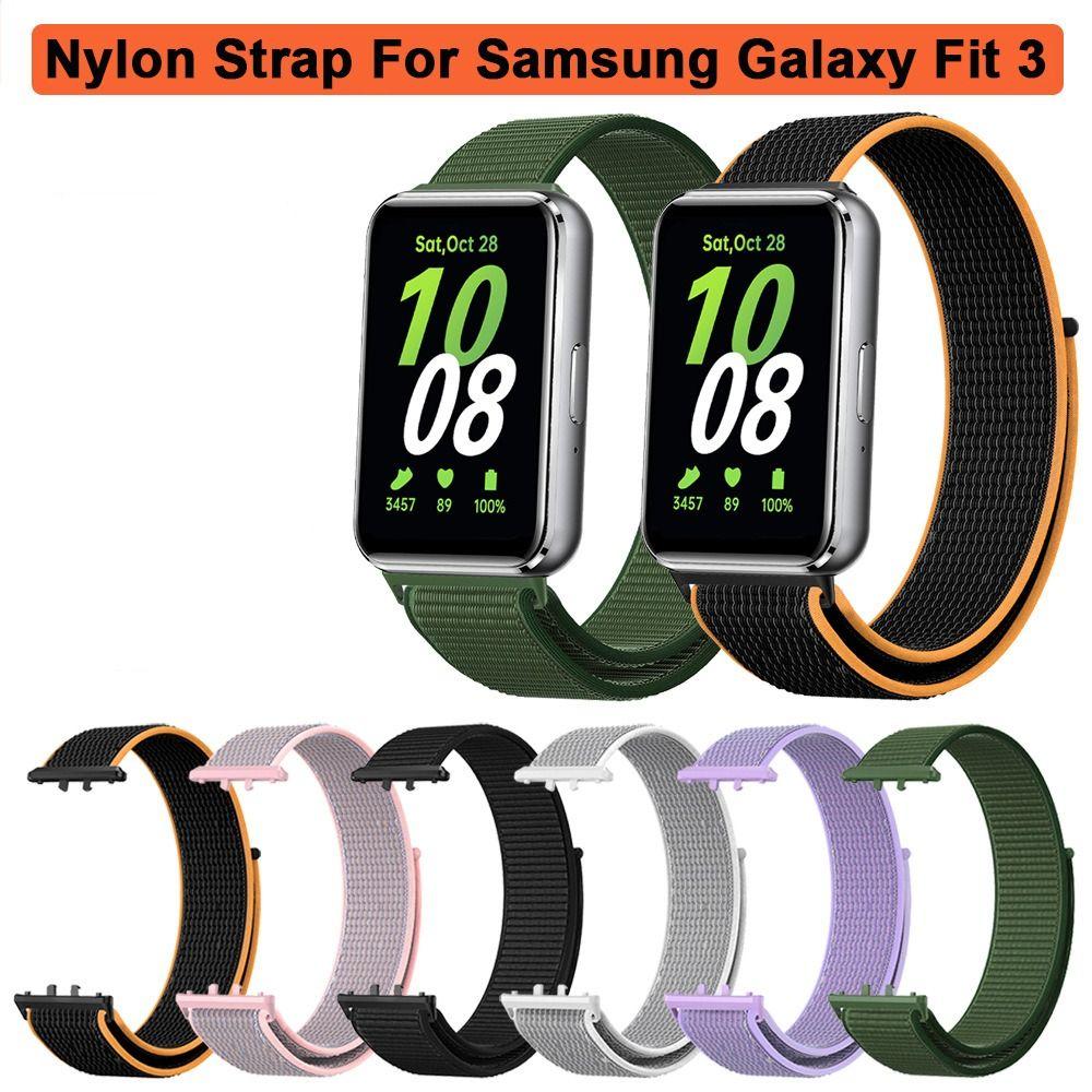 Nylon Loop Strap for Samsung Galaxy Fit 3 Adjustable Elastic Bracelet Watchband for Samsung Galaxy Fit3 Band Accessories