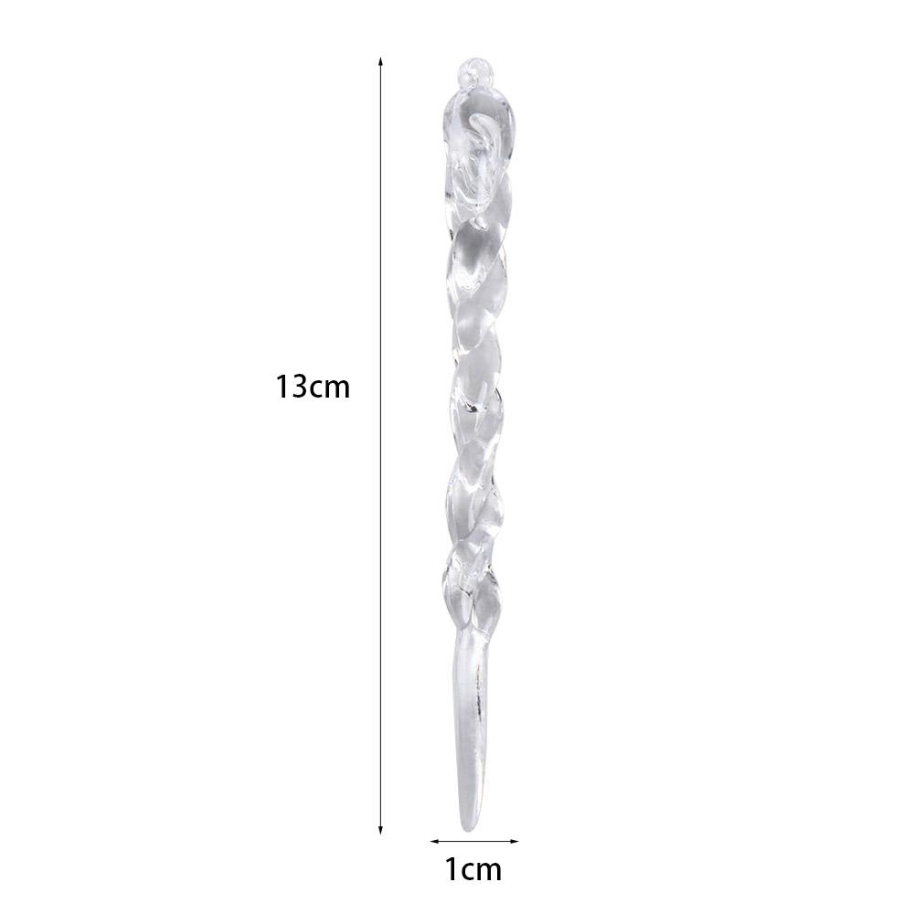 12Pcs Hanging Ice Strip Pendants Acrylic Christmas Tree Drop Ornament  Home