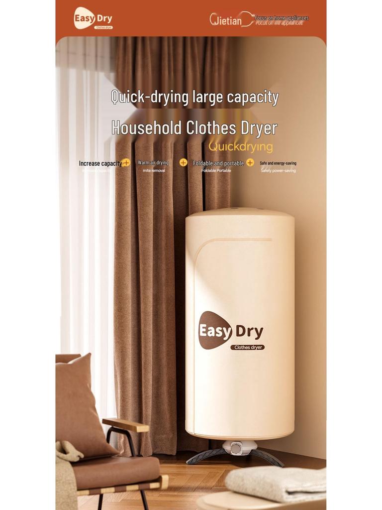 Compact Folding Clothes Dryer for Dorms, Baby, and Small Spaces