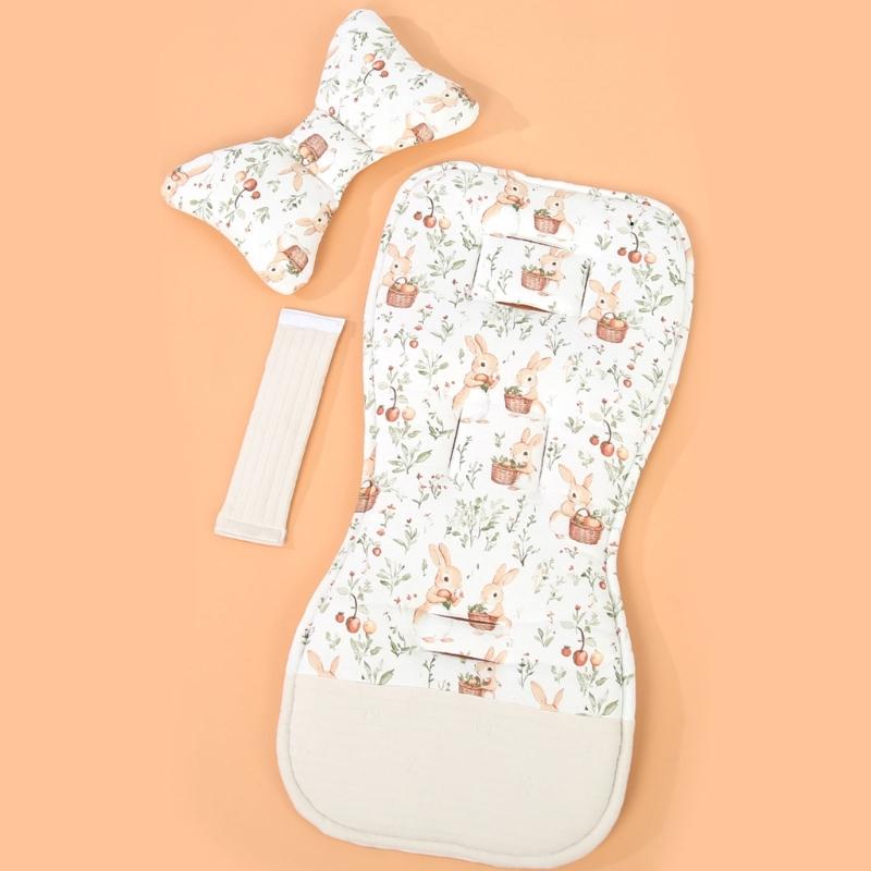 Strollers Seat Liner with Printed Pattern Pushchair Mattress Chair Pad Baby Carriers Cushion Seat Pad Infant Supply