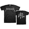 Metallica T-Shirt: 40th Anniversary Songs Logo OFFICIAL NEW