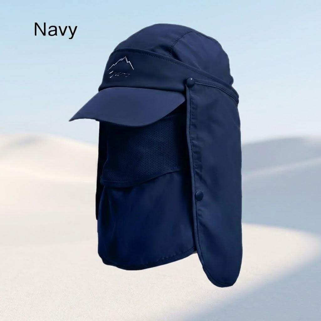 Foldable Sun Visor Hat with Detachable Mosquito Veil Breathable Outdoor Protection for Camping Fishing Hiking