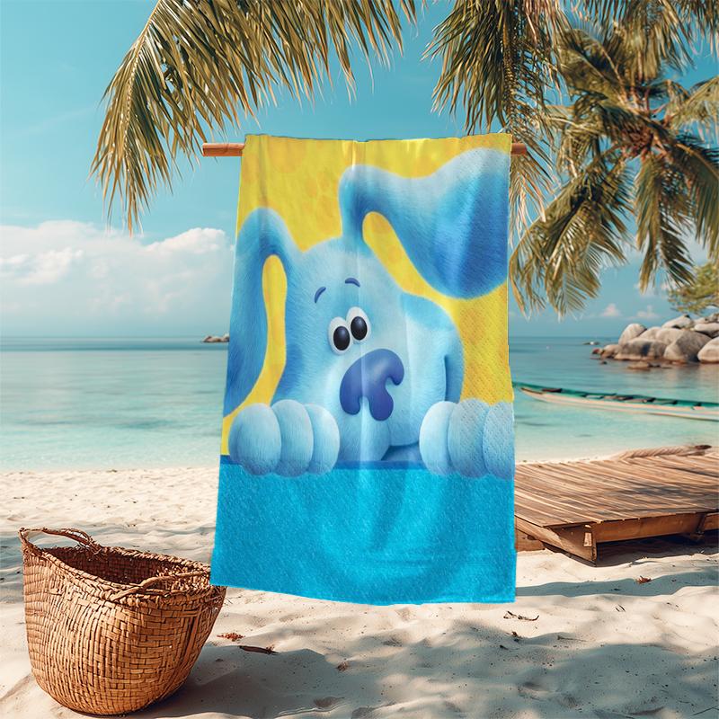 1Pc Blue'S Clues Adventure Beach Towel Microfiber Beach Towel Thin Absorbent For Beach Swimming Yoga Bath Sports 0917258