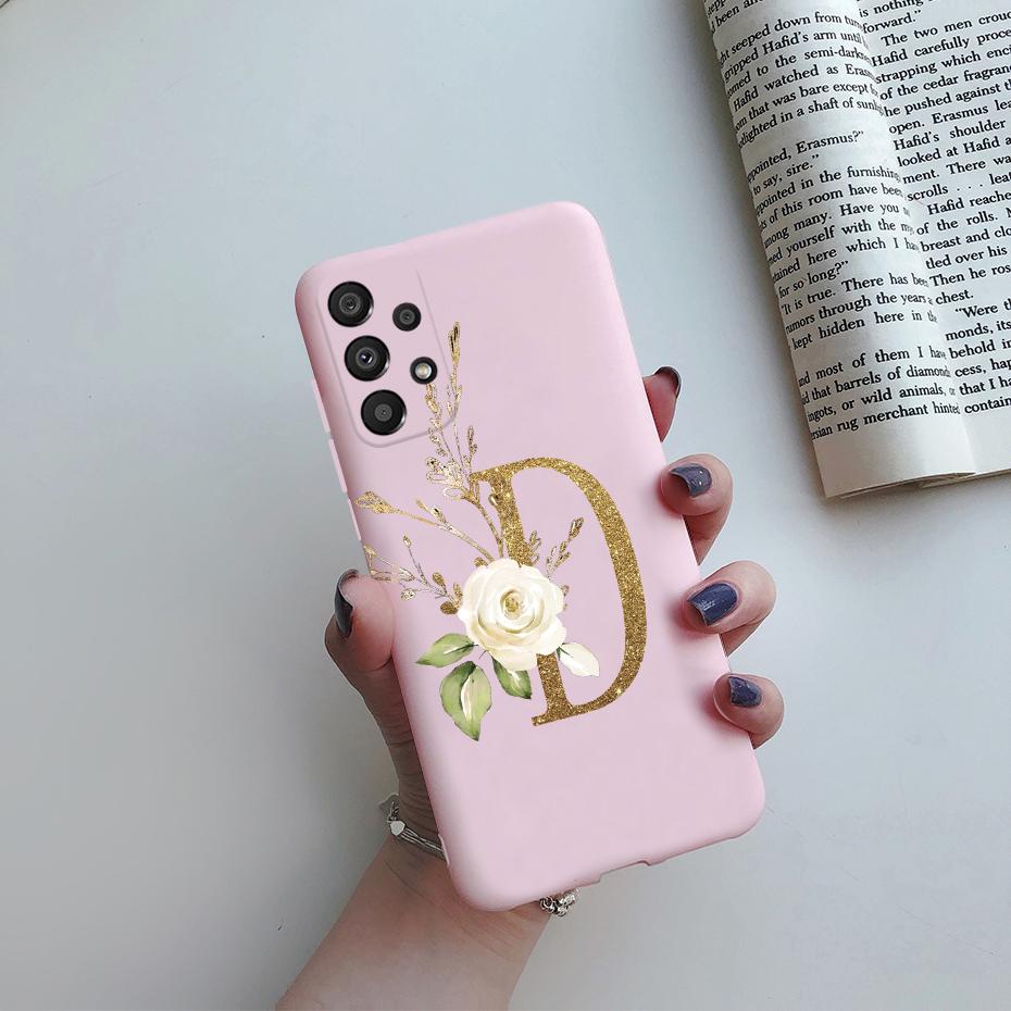 For Samsung Galaxy A53 5G Case A536B Cute Letters Silicone Soft Fundas Matte Cover Phone Case For Samsung A53 A 53 5G Coque Capa