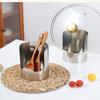 Stable Stainless Steel Spoon Holder Easy To Clean Stainless Steel Spatula Holder Heat-Resistant Soup Spoon Rack Dinning Table