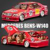 1:24 Mercedes Benz S W140 320SEL Versão Modificada Carro de Corrida de Liga Leve Modelo Diecast Coleção de Simulação Presentes Decorativos Para Meninos