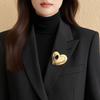 1pc Metal Glossy Pin For Women Unique Exquisite Suit Corsage Pins Party Jewelry Fashion Accessory