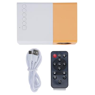 Small Projector 1080P Portable 100ANSI 6000LM Brightness Auto Correction Manual Focus 100in Screen