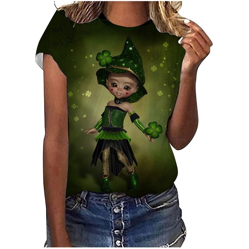 Latest Ireland St. Patrick's Day 3D Printed New Summer Women's Short Sleeve T-Shirt Casual Comfortable Streetwear Top