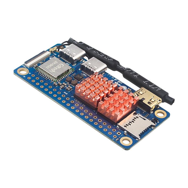 Orange Pi Zero 2W Dev Board with Acrylic Case & Copper Heatsink Set