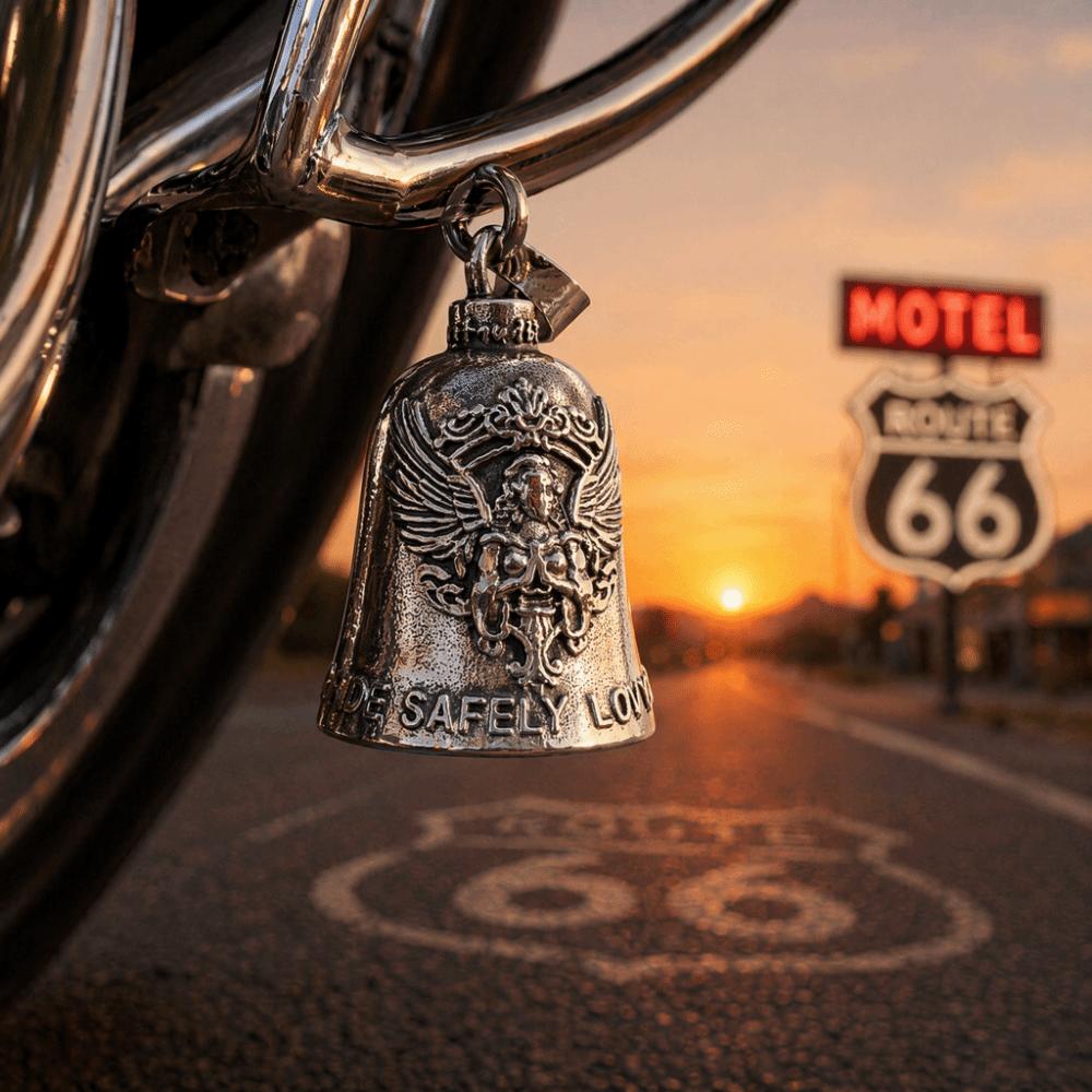 Vinking Style Motorcycle Guardian Bell Ride Safely Love You Biker Good Luck Charm  Men