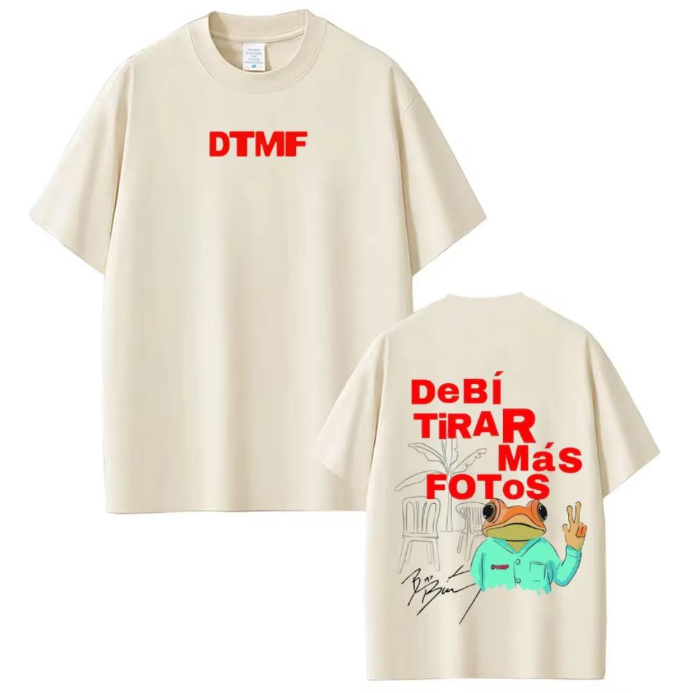 Rapper Bad Bunny Tour Album Print TShirts Men Women Fashion T-shirt Short Sleeve Aesthetic Trend T-shirt