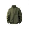 Veste polaire à col montant pour homme Manteau de sport chaud d'extérieur Hiver Décontracté Blocs de couleur Fermeture éclair Haut