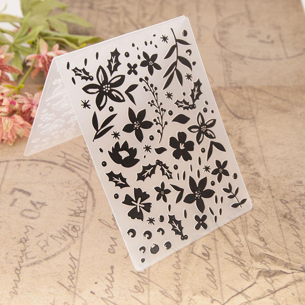 

Цветочная лоза Пластиковые папки для тиснения Шаблоны Штампы Трафарет Лист Снежинка Пузырь Точка Рамка No.2-Little Flower