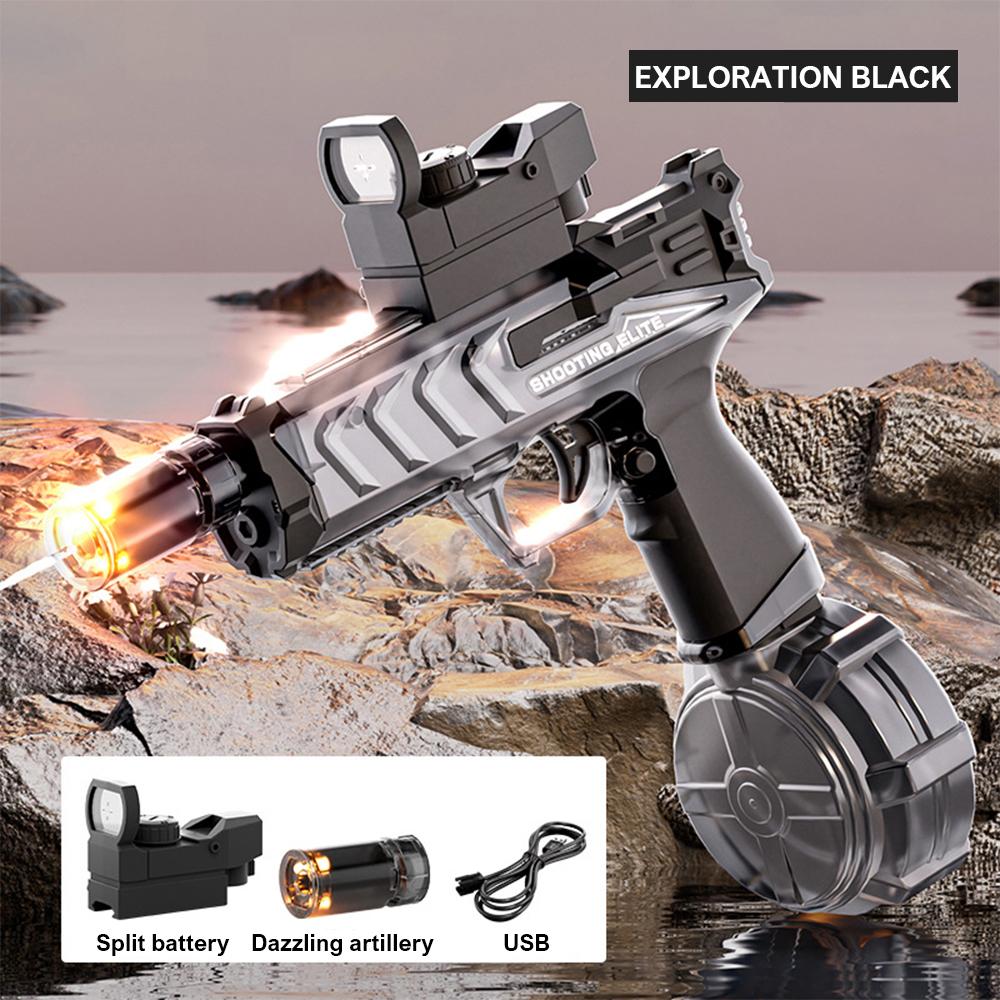 Battle Electric Water Guns,Water Gun Cool Light-Up& Smoke Effect High Capacity Squirt Guns Summer Outdoor Beach Toy for Adult