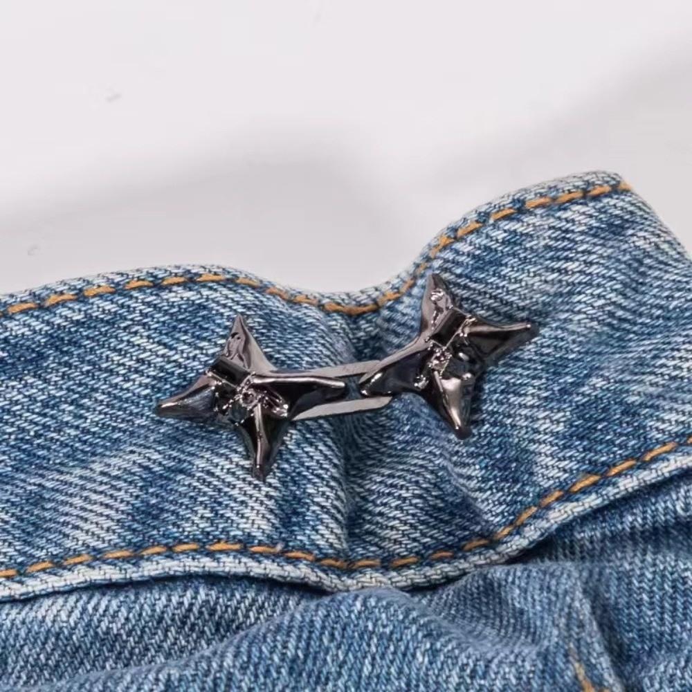 Fixed Waist Buckle Four Pointed Star Pants Pins Temperament Waist Fastening Pins  Dress Decoration