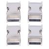 4pcs Wide Application 25x47mm Metal Buckle Zinc Alloy Glossy Finish Quick Release Clip Belt Buckle For DIY Craft