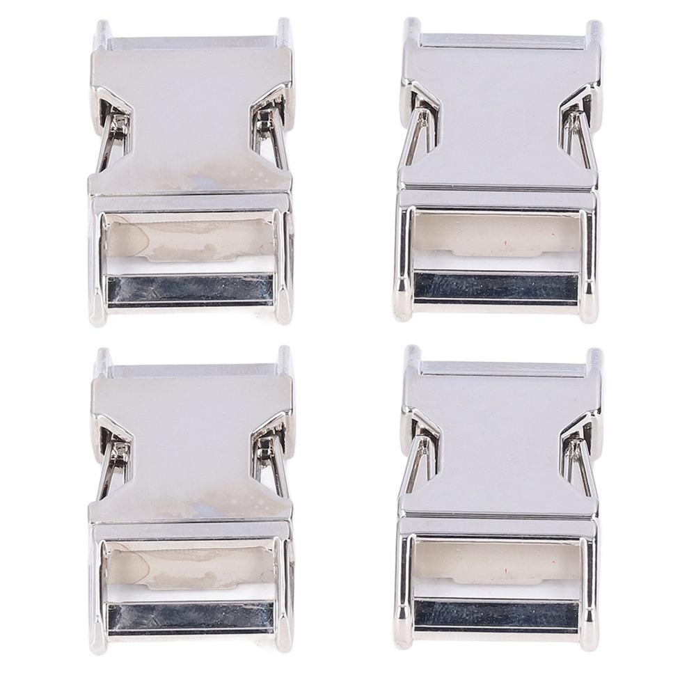 4pcs Glossy Finish Metal Buckle 25x47mm Belt Buckle Quick Release Quick Release Clip For DIY Craft серебряный